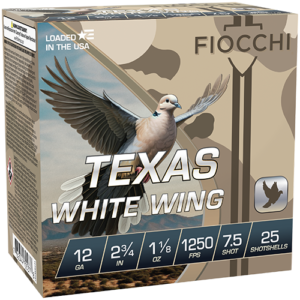 12ga 2-3/4″ Texas White Wing #7.5