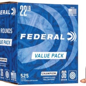 Champion Training – Rimfire, 22 LR, 36 Grain, Copper Plated Hollow Point, 1260 fps
