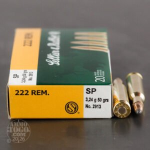 .222 Rem 50gr Soft Point