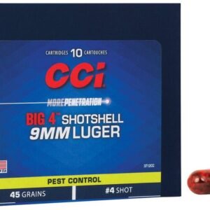 Pest Control Big 4™ Shotshell, 9mm Luger, 4 Shot, 1000 fps