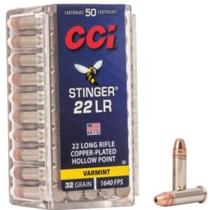 Stinger, 22 LR, 32 Grain, Copper Plated Hollow Point, 1640 fps