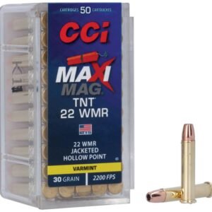 Maxi-Mag TNT, 22 WMR, 30 Grain, TNT Jacketed Hollow Point, 2200 fps