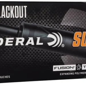 Federal Subsonic, 300 Blackout, 190 Grain, Fusion Tipped, 1000 fps