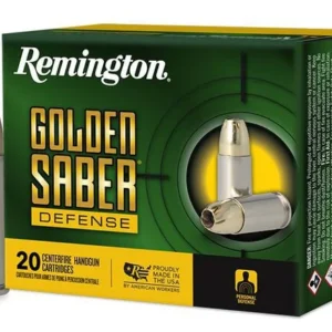 Golden Saber Defense, 38 Special +P, 125 Grain, Brass Jacketed Hollow Point, 975 fps
