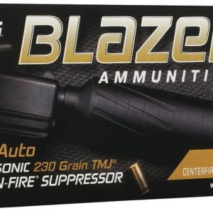 Blazer Brass Clean-Fire Suppressor, 45 Auto, 230 Grain, Total Metal Jacket, 800 fps