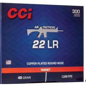 AR Tactical, 22 LR, 40 Grain, Copper Plated Round Nose, 1200 fps