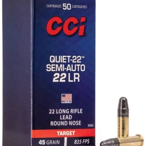 Quiet-22 Semi-Auto, 22 LR, 45 Grain, Soft Point, 835 fps