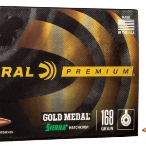 Gold Medal Sierra MatchKing, 308 Win, 168 Grain, Sierra Matchking Boat-Tail Hollow Point, 2650 fps