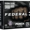 Personal Defense Punch, 9mm Luger, 124 Grain, Jacketed Hollow Point, 1150 fps